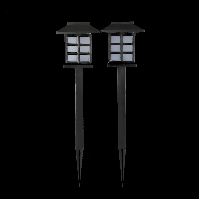 Outdoor Solar Powered Garden Pathway Street Light Sensor Retro Palace Lantern House Solar Lamp Waterproof with Solar Panel Light (17)