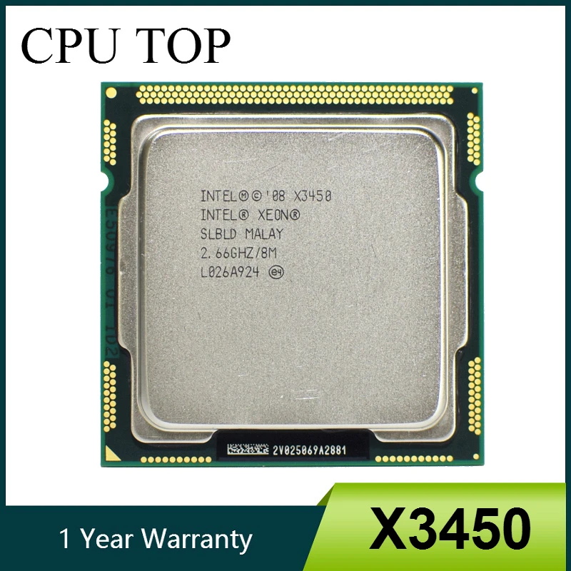 Четырехъядерный процессор Intel Xeon X3450 2 66 GHz 8M 2.5GTs SLBLD Socket LGA1156 CPU Processor equal i5 750|xeon