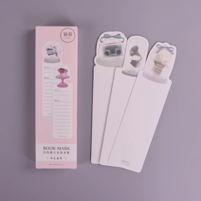 

30 Pcs/box Vintage Essential Products animal paper bookmark stationery bookmarks book holder message card school supplies