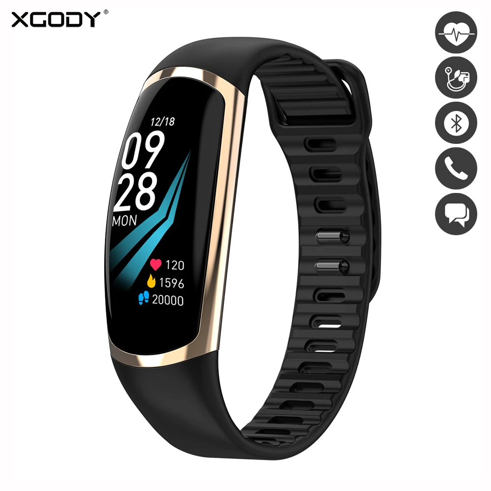 

XGODY R16 Women Men Smart Bracelet Blood Pressure Measurement IP67 Waterproof Fitness Band Heart Rate Monitor For IOS Android