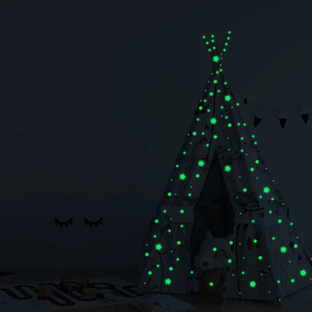 3D звезды светится в темноте наклейки светящиеся флуоресцентные наклейки игрушки для детей Детская комната Спальня Потолочный декор& xs