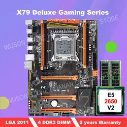 Горячая распродажа! HUANAN deluxe X79 материнской платы с Xeon E5 2650 V2 Процессор и 8G (2*4G) DDR3 RECC Оперативная память все быть проверены перед отправкой