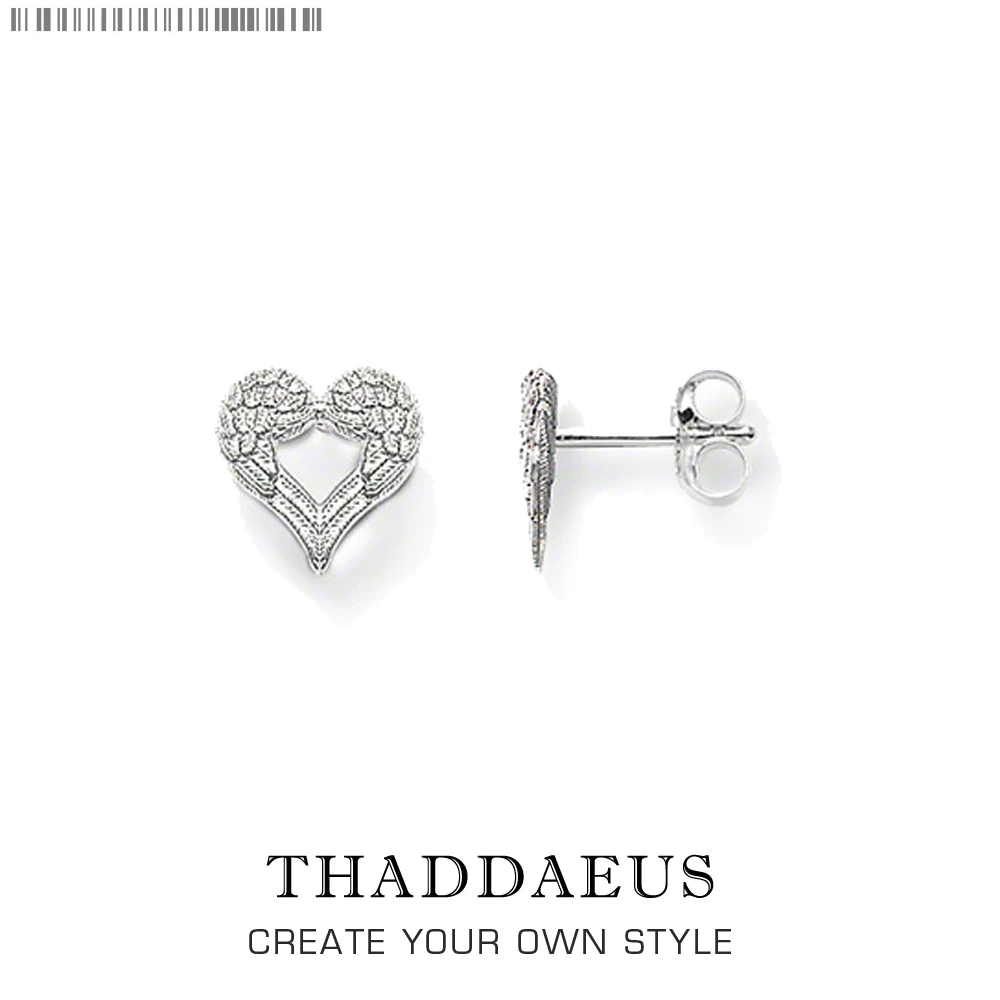 Pendientes de botón forma de corazón de alas, joyería romántica de moda de Europa para mujer, regalo 2017, Super ofertas|Aretes| AliExpress