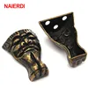 NAIERDI Antique Brass Jewelry Chest Wood Box Cabinet Decorative Feet Leg Corner Protector For Furniture Metal Crafts Hardware ► Photo 3/6