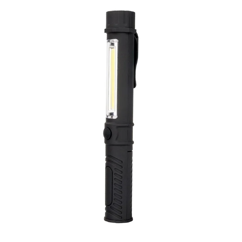

LED COB Flashlight Waterproof Plastic Portable Torch Light Handle Work Pen Holder Magnet Flashlight Mini Pocket Lamp 3W