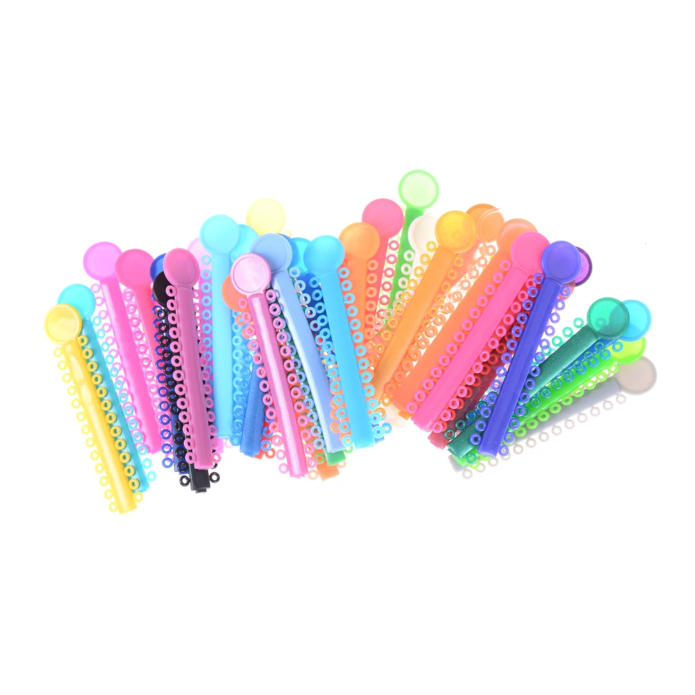 40pcs/set Dental Orthodontic Materials Ligature Ties Colorful Rubber