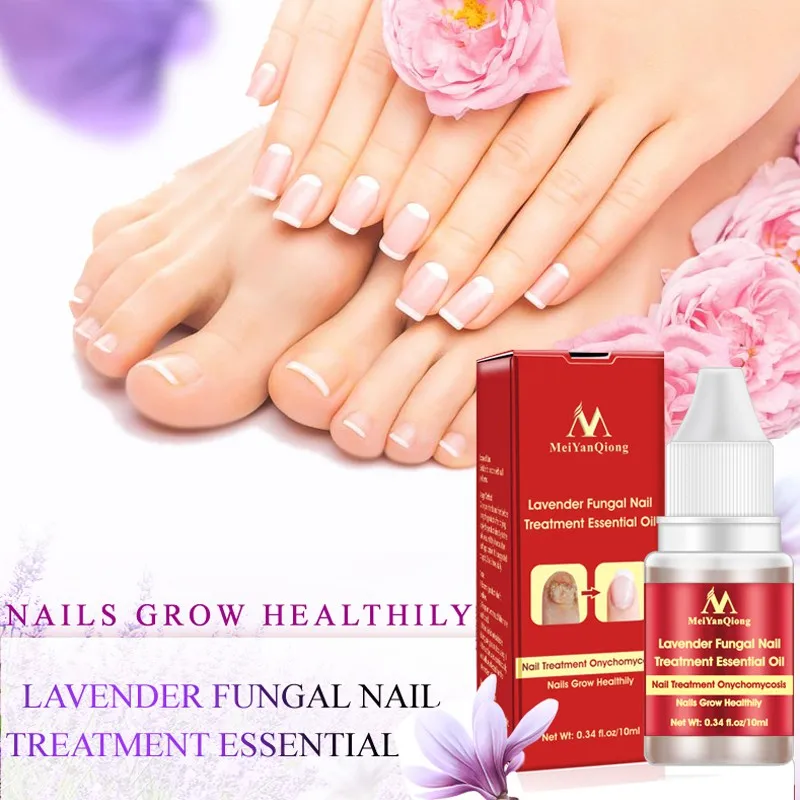 

MeiYanQiong Lavender Fungal Nail Treatment Essential Oil Nail Fungus Removal Infection Feet Care Polish Gel Herbal Moist
