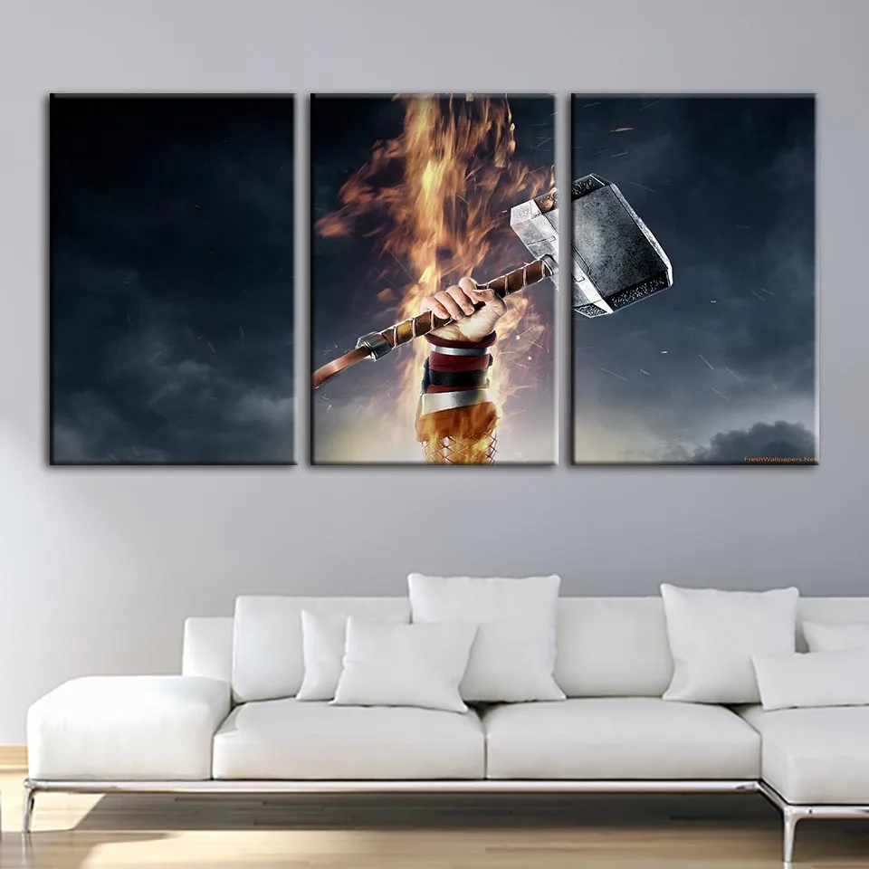 

HD Print Canvas Paintings Thor Home Decoration Marvel Movie Wall Art Modular Pictures Modern Posters For Living Room Framework