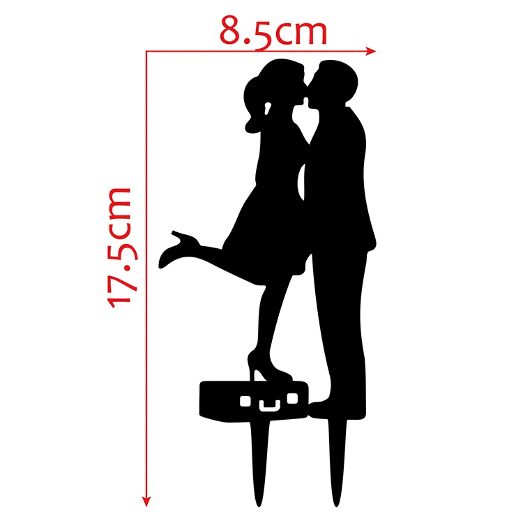 Топпер для свадебного торта, для невесты, жениха, Mr Mrs, акриловые черные топперы для торта, свадебные украшения, вечерние принадлежности, подарки для взрослых - Цвет: D0043-25
