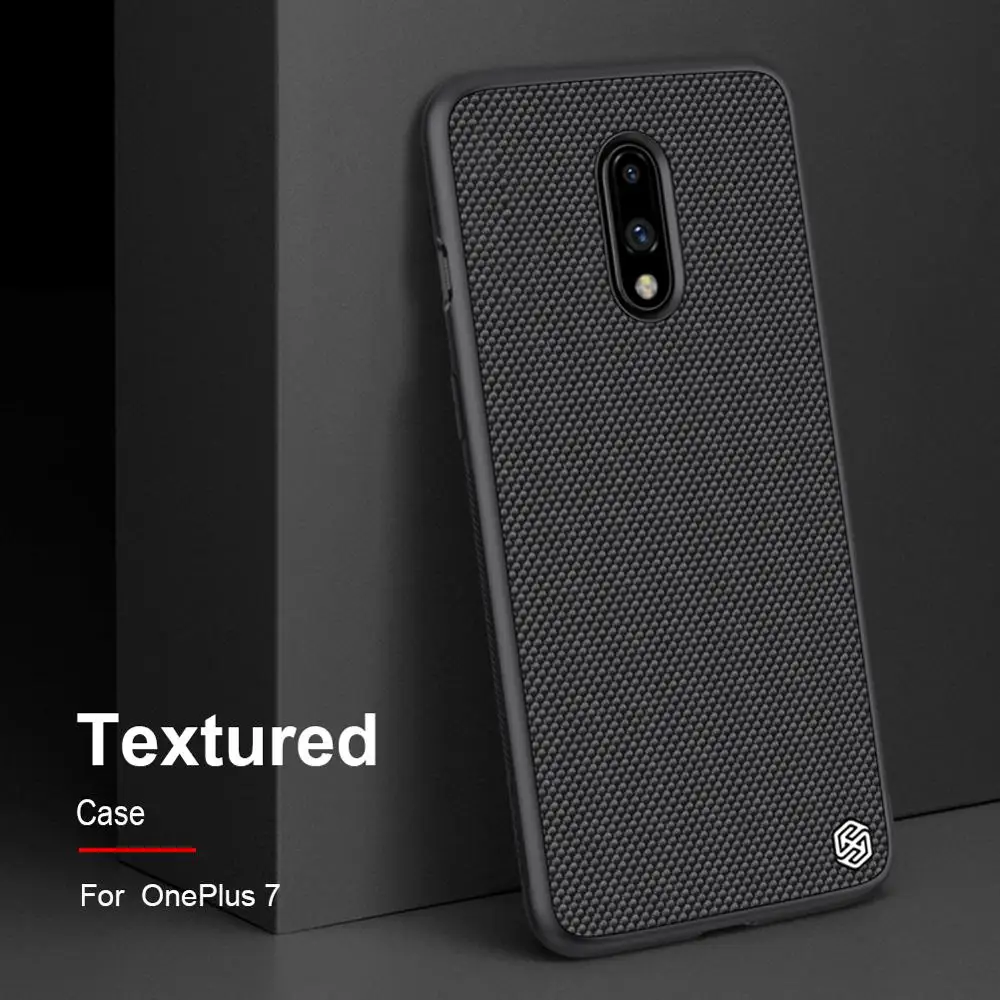 case for oneplus 7 cover NILLKIN Textured Nylon fiber back For Phone bags durable non-slip |