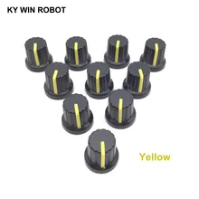 ^^Best Offers New 10 Pcs Yellow 6mm Shaft Hole Dia Plastic Threaded Knurled Potentiometer Knobs Caps ^^Best Offers New 10 Pcs Yellow 6mm Shaft Hole Dia Plastic Threaded Knurled Potentiometer Knobs Caps
