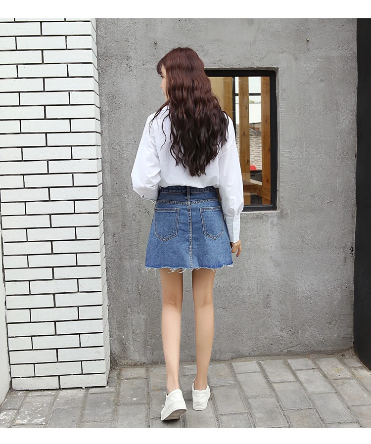Denim Skirts England Style Retro Side Striped Slim A Line High Waist Blue Jeans Skirt JKP002 HTB1O0g0QXXXXXaaXpXXq6xXFXXXL - Denim Skirts England Style Retro Side Striped Slim A Line High Waist Blue Jeans Skirt JKP002
