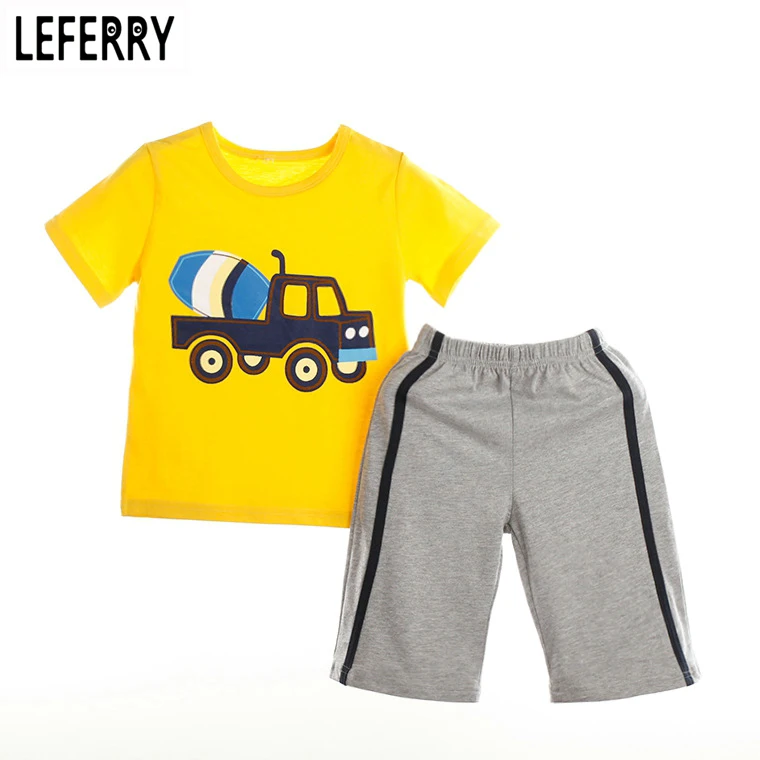 

1-7 Years Old Kids Boy Summer Set Cotton Shorts + T Shirt Children Boys Clothing Baby Boy T Shirt Set Sports Suit Kids Clothes