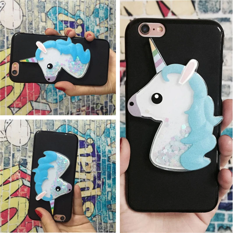 3D Unicorn Quicksand Liquid Soft Silicone Case for Lenovo Vibe B A2016 A1010 A20 A Plus A1010a20 A2016A40 Phone Cover