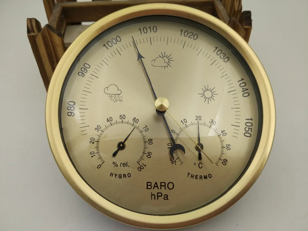 New 1pcs Quality Precision Aneroid 132mm 3 in 1 Barometer With