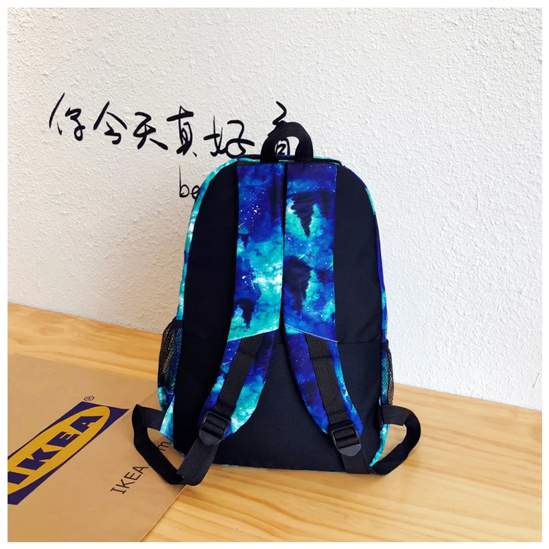 Большой Вместительный холщовый рюкзак с принтом звездной Вселенной, школьный рюкзак для девочек-подростков, дорожная сумка, Mochila Feminina