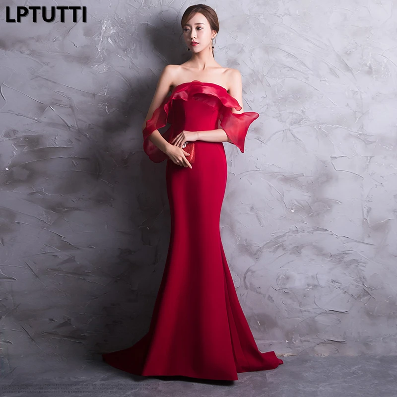

LPTUTTI Ruched Gratuating Plus Size New For Women Elegant Date Ceremony Party Prom Gown Formal Gala Luxury Long Evening Dresses