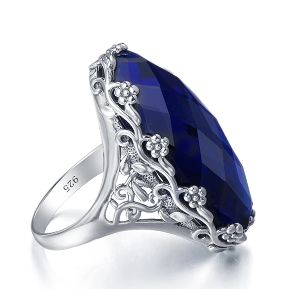 Женское Винтажное кольцо Szjinao из серебра 925 пробы с сапфировым стеклом|ring for|rings for