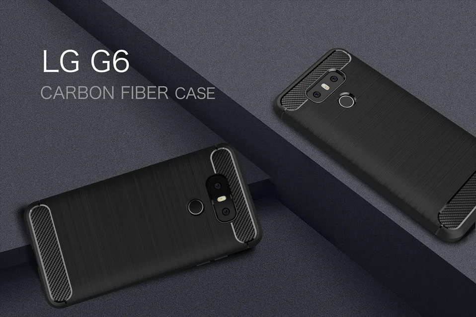 Carbon Fiber Case For LG G6 Soft TPU Silicon Luxury business Style Cover on LG Q6 Q7 K8 K10 2018 LG Q Stylus LG V30 V30S Coque   (2)