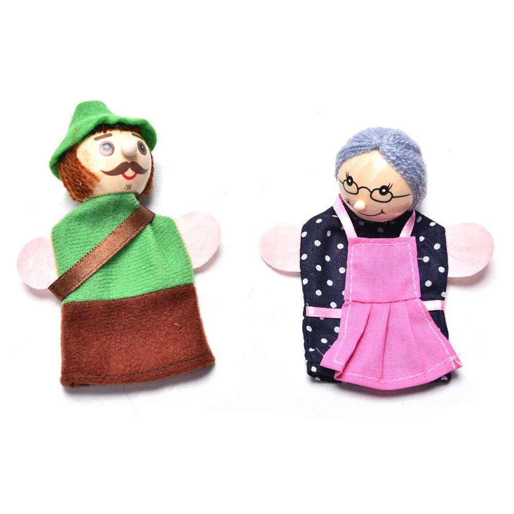 Hot Little Red Riding Hood Finger Puppets Baby Educational Toy Christmas Gifts 4 Pcs/set Puppet Learning Toys