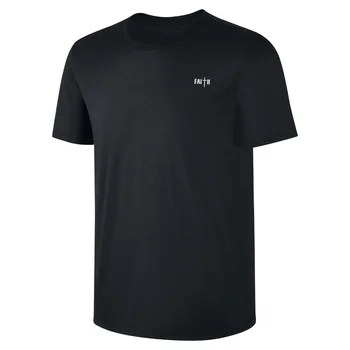 

Mens Faith Jesus Embroidery Casual T-Shirts Embroidered Shirts