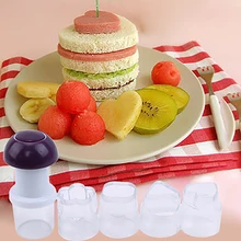 Пластиковые Сэндвич-вырезанные DIY формы для печенья, фруктов, форма для овощей, суши, украшения торта, инструмент прибор для выпечки