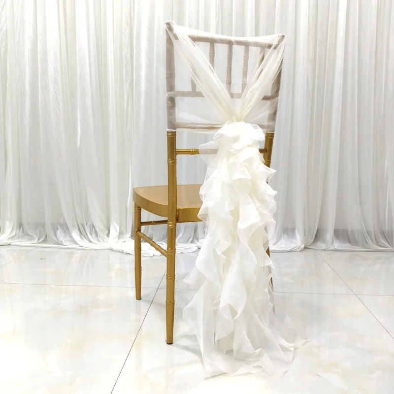 Сплошной цвет 1 шт органза стул пояса цветок спандексовые свадебные чехлы на стулья банты домашний текстиль вечерние праздничный стул Чехлы украшения