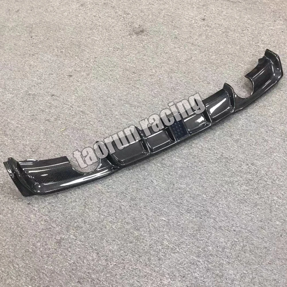  2 Outlet Stlyle Carbon Fiber Rear Bumper lip Diffuser with LED light for F30 318i 320i 328i 335i 34 - 32965282920