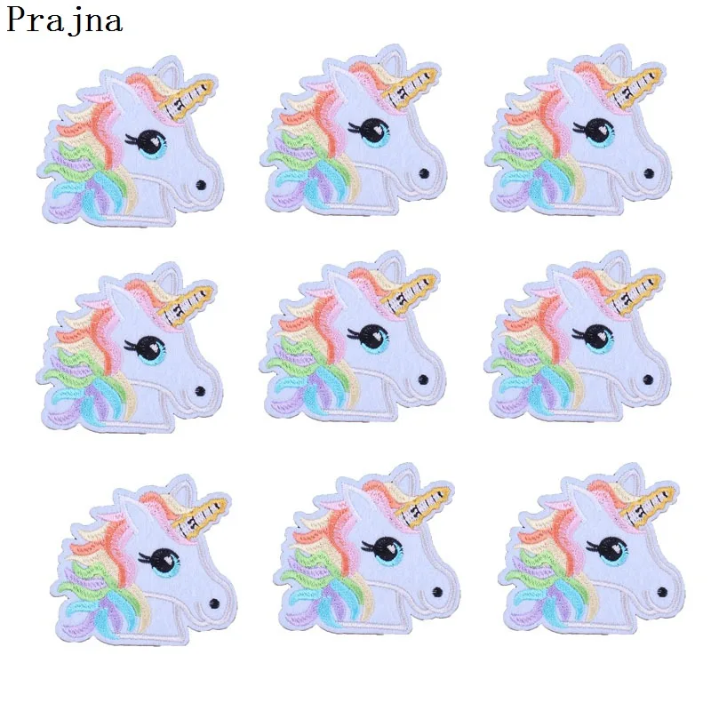 

Prajna 10 PCS Cute Animal Patches Iron On Appliques Kawaii Unicorn Patch Cartoon Patches Apparel Decor For Clothing Washable Hot