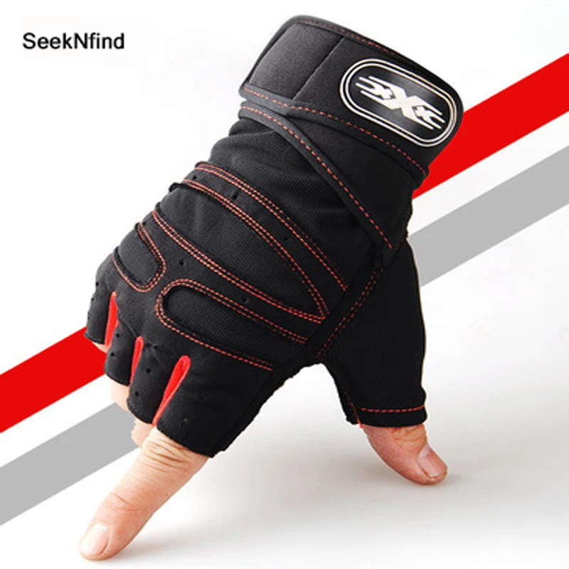 Нескользящие перчатки для спортзала с полупальцами, для тяжелой атлетики, спортивные перчатки для упражнений, для защиты запястья, тренировочные Перчатки для фитнеса, дышащие, защита от пота