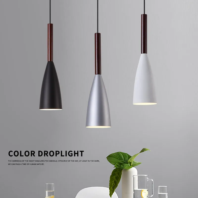 

Modern Pendant Light LED Black Aluminium Pendant Lamp For Living Room Nordic Hanglamp luminaria Kitchen Fixtures Lighting