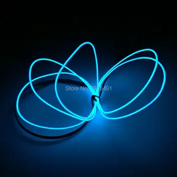 

For Advertising Party Decoration 1Meter 1.3mm Blue Flickering Led Strip EL Wire String Rope with 1.5V Controller for DIY Model