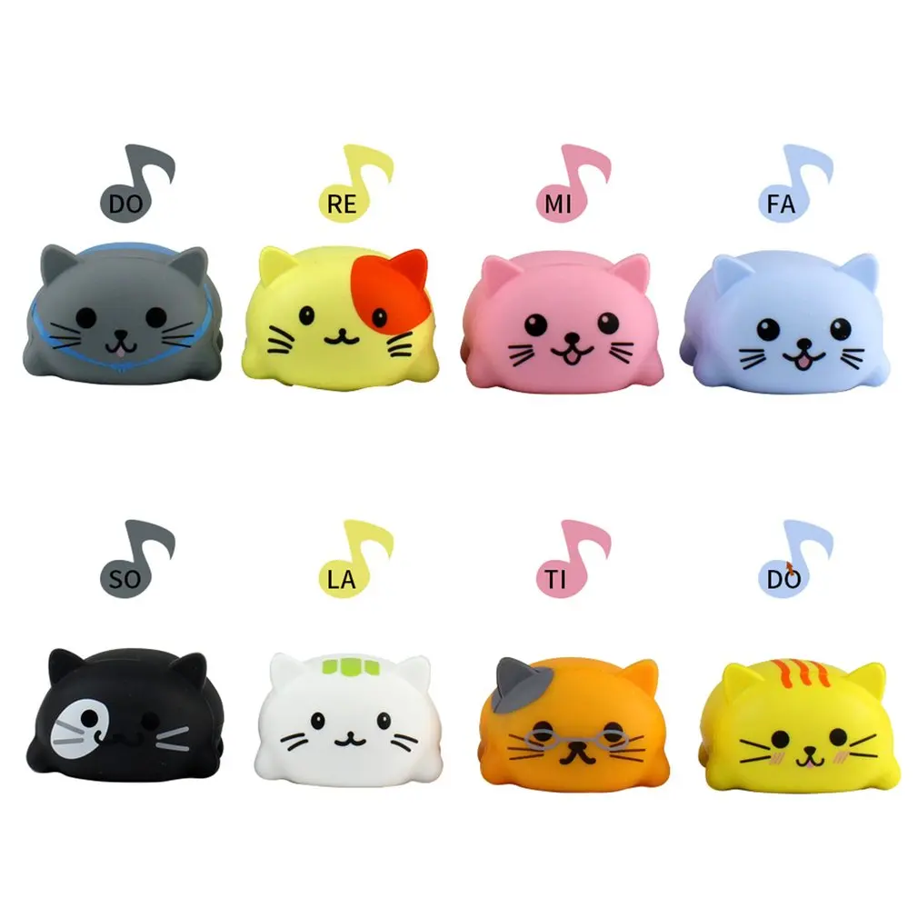  8Pcs/Set Baby Kids Toy Musical Scale Touch Sensitive Cat Dog Electric Player Piano Funny Silicone A