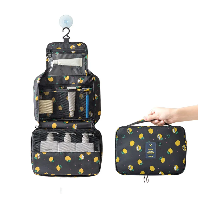 

Oxford Hook Wash Bag Women Hand Held Cosmetic Bags Cases Large Capacity Hanging Folding Package Travel Organizer Waterproof