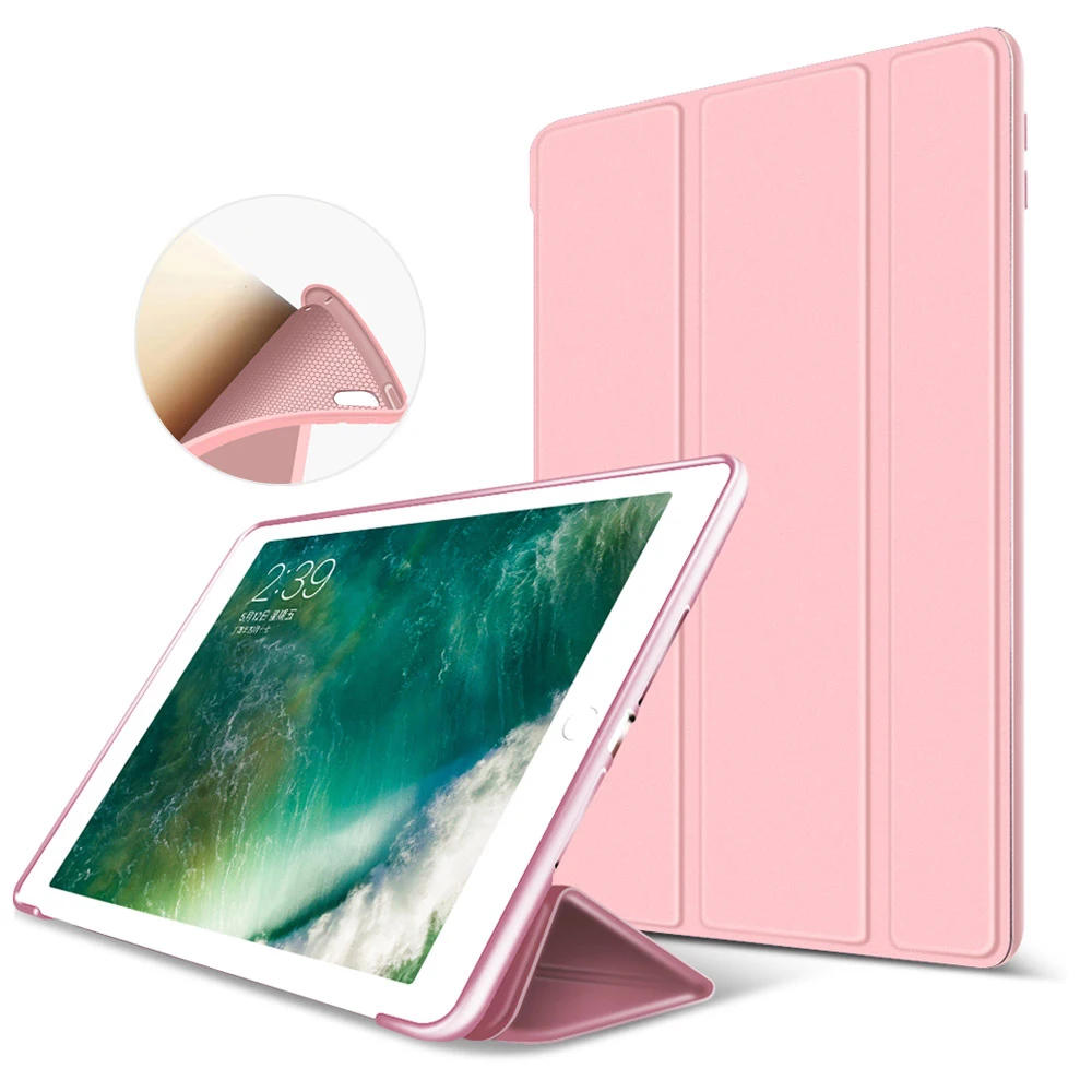 

Case For iPad Pro 10.5 Multifold Stand Cover PU Leather Soft Silicone Smart Cover For iPad 10.5 Inch Magnetic Auto Sleep/wake Up