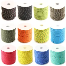 Светоотражающий Паракорд 2 мм Паракорд 3 нити ядро Открытый Кемпинг веревка парашютный шнур шнурок тент