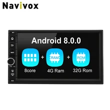 Navivox 7” Android8.0.0 Universal GPS Navigation Radio Stereo Audio Player 1024*600 For Hyundai For Nissan (no dvd)