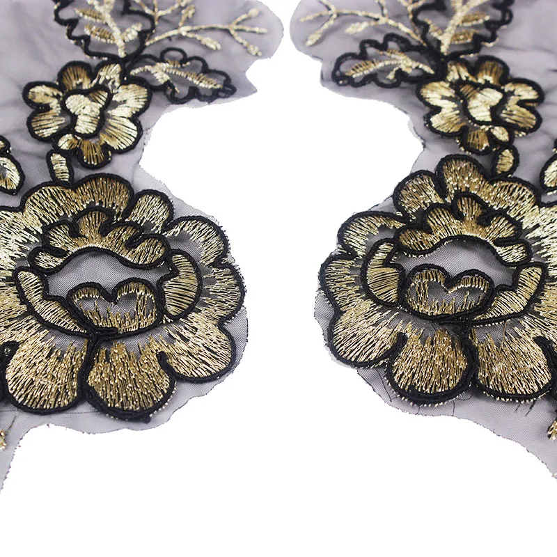 10pair-Mirror-Gold-Metallic-Flower-Embroidery-Applique-Lace-Fabric-Cord-Patches-Motif-Embossed-Sewing-Accessories-T2318 (2)