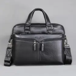 Пояса из натуральной кожи для мужчин Бизнес Портфели повседневное большой сумки на плечо мужской сумка Кошелек портфель ноутбука