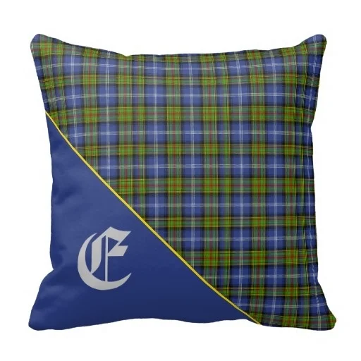 Sick Stylish Scottish Estes Clan font b Tartan b font Monogram Throw Cushion Cover Size 45x45cm