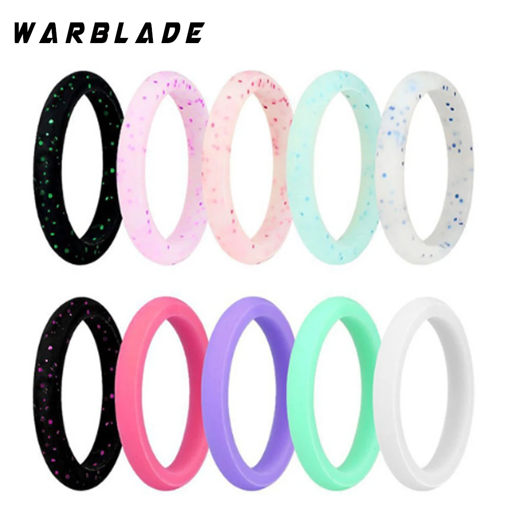 10pcs/set Food Grade Fda Silicone Ring 2.7mm 3mm 5.7mm Hypoallergenic