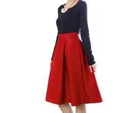 Retro Style Women Skirt New Winter High Waist Pleated Skirts Female Fashion All-Match Women’s Umbrella Skirt 8 Colors C1222