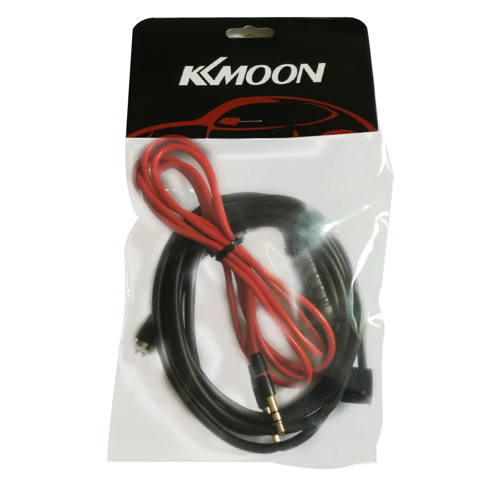 

KKmoon Car Style 3.5mm AUX Input Mode Cable Female Dash Mountable Socket for BMW E46 98-06 Aux-in Audio Adapter Cable for Phone