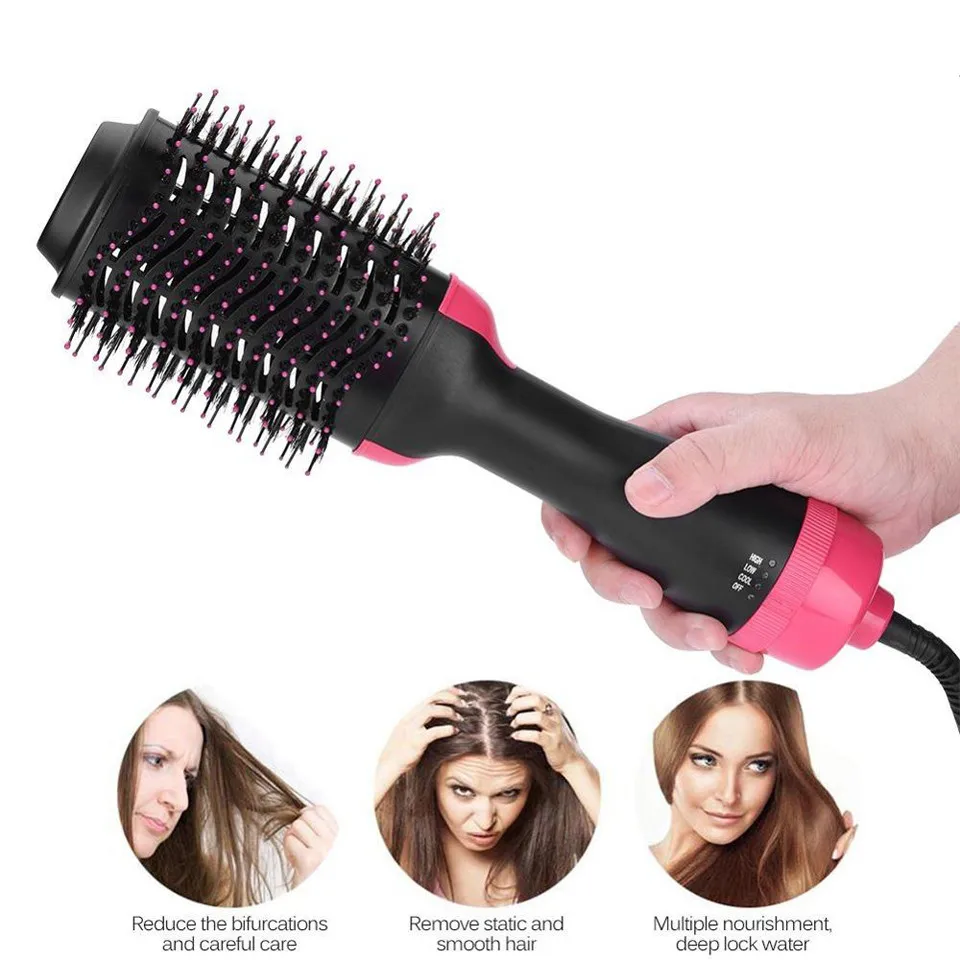 

Electric hair dryer hair dryer curling iron rotary brush hair dryer professional hairdressing tools 2 in 1 hot air brush