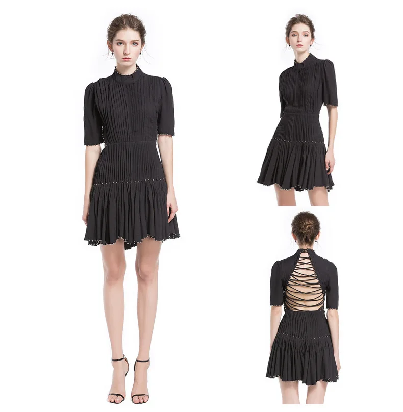  High Waist Pleated Dress (15)