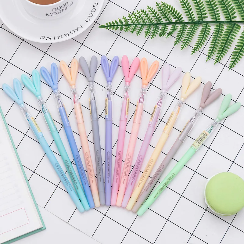 

Creative rabbit ear styling gel pen cartoon jelly candy color 12 color diamond head color pen