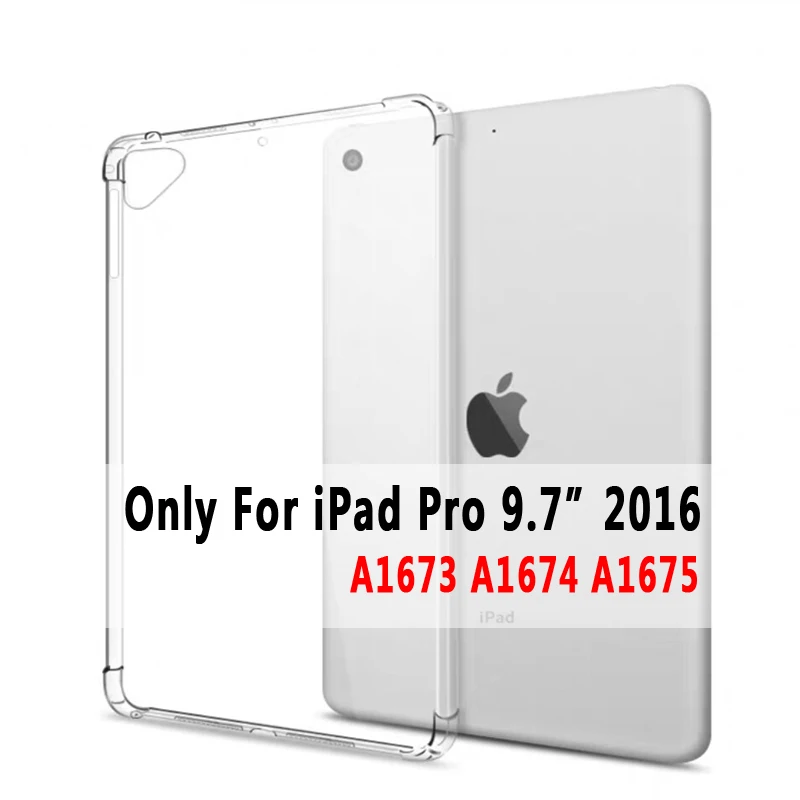 Прозрачный прямая сопротивление силиконовый чехол для Apple iPad 2/3/4 9,7 Air 1 2 5 6 iPad Pro 9,7 11 10,5 12,9 мини-платье на возраст 2, 3, 4, 5, 10,2 чехол - Цвет: For iPad Pro 9.7