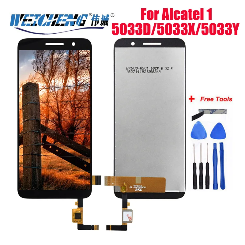 LCD Display +Touch Screen Digitizer For Alcatel 1 5033 5033Y 5033X 5033D Glass Sensor for Telstra Essential Plus 2018 | Запчасти для