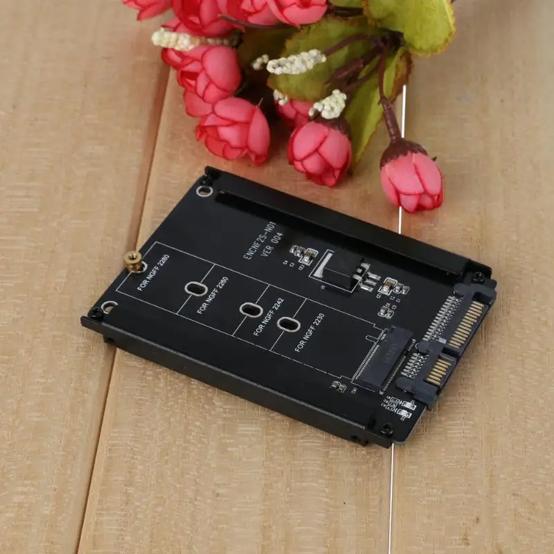 ALLOYSEED Черный Металлический Чехол B+ M ключ M.2 NGFF SSD to 2,5 SATA 6 ГБ/сек. адаптер карта с корпусом разъем m2 адаптер NGFF