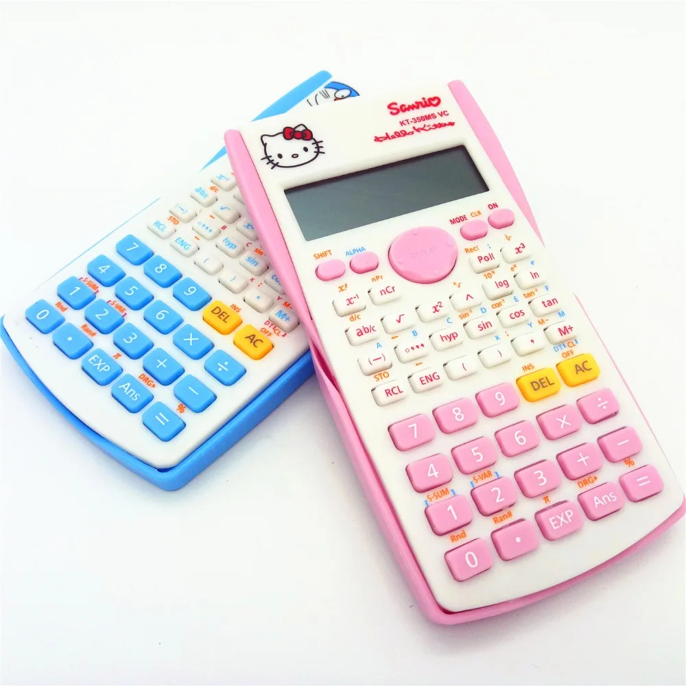 Hello kitty cartoon student exam science calculator duo a dream cartoon function computer scientific calculator